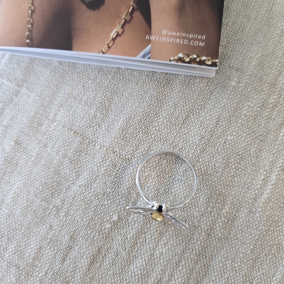 Awe Inspired Citrine Bee Ring Sterling Silver size 8 - Picture 2 of 6